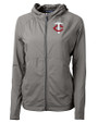 Minnesota Twins Cutter & Buck Adapt Eco Knit Hybrid Recycled Womens Full Zip Jacket Elemental Grey Mannequin