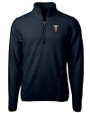 Minnesota Twins Cutter & Buck Cascade Eco Sherpa Fleece Mens Big & Tall Quarter Zip Jacket Navy Blue Mannequin