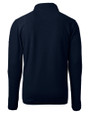 Minnesota Twins Cutter & Buck Cascade Eco Sherpa Fleece Mens Big & Tall Quarter Zip Jacket Navy Blue Mannequin Back