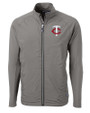 Minnesota Twins Cutter & Buck Adapt Eco Knit Hybrid Recycled Mens Big & Tall Full Zip Jacket Elemental Grey Mannequin