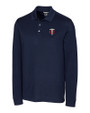 Minnesota Twins Cutter & Buck Advantage Eco Tri-Blend Pique Mens Long Sleeve Polo Liberty Navy Mannequin