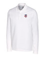 Minnesota Twins Cutter & Buck Advantage Eco Tri-Blend Pique Mens Long Sleeve Polo White Mannequin