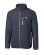 Minnesota Twins Cutter & Buck Rainier Recycled Insulated Puffer Mens Full Zip Jacket Anthracite Melange Mannequin