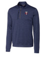 Minnesota Twins Cutter & Buck Stealth Heathered Quarter Zip Mens Pullover Liberty Navy Mannequin