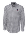 Minnesota Twins Cutter & Buck Easy Care Stretch Gingham Mens Long Sleeve Dress Shirt Charcoal Mannequin
