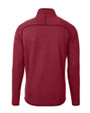 Minnesota Twins Cutter & Buck Mainsail Sweater-Knit Mens Full Zip Jacket Cardinal Red Heather Mannequin Back
