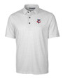 Minnesota Twins Cutter & Buck Pike Double Dot Print Stretch Mens Big and Tall Polo Charcoal Mannequin