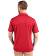 Minnesota Twins Stars & Stripes Cutter & Buck Prospect Eco Textured Stretch Recycled Mens Short Sleeve Polo Red Back