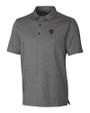 DePaul Blue Demons Cutter & Buck Forge Heathered Stretch Mens Polo Charcoal Heather Mannequin