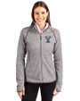 Yale Bulldogs Cutter & Buck Mainsail Full Zip Hooded Womens Jacket Polished Heather Front
