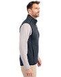 Yale Bulldogs Cutter & Buck Mainsail Sweater-Knit Mens Full Zip Vest Liberty Navy Heather Side