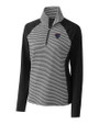 DePaul Blue Demons Cutter & Buck Forge Tonal Stripe Stretch Half Zip Womens Top Black Mannequin