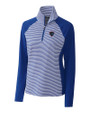 DePaul Blue Demons Cutter & Buck Forge Tonal Stripe Stretch Half Zip Womens Top Tour Blue Mannequin