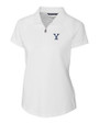 Yale Bulldogs Cutter & Buck Forge Stretch Womens Short Sleeve Polo White Mannequin