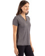 DePaul Blue Demons Cutter & Buck Forge Eco Heathered Stretch Womens Blade Top Dark Black Heather Side