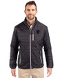 DePaul Blue Demons Cutter & Buck Rainier PrimaLoft®  Mens Big and Tall Eco Insulated Puffer Jacket Black Front