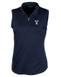 Yale Bulldogs Cutter & Buck Forge Stretch Womens Sleeveless Polo Liberty Navy Mannequin