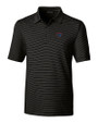 DePaul Blue Demons Cutter & Buck Forge Pencil Stripe Stretch Mens Polo Black Mannequin