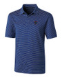 DePaul Blue Demons Cutter & Buck Forge Pencil Stripe Stretch Mens Polo Tour Blue Mannequin