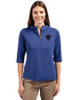 DePaul Blue Demons Cutter & Buck Virtue Eco Pique Recycled Half Zip Pullover Womens Hoodie Tour Blue Front