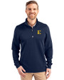 ETSU Buccaneers Cutter & Buck Traverse Stretch Eco Quarter Zip Mens Pullover Liberty Navy Front