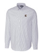 ETSU Buccaneers Cutter & Buck Stretch Oxford Stripe Mens Long Sleeve Dress Shirt Light Blue Mannequin