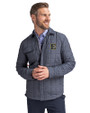 ETSU Buccaneers Cutter & Buck Rainier PrimaLoft® Mens Big and Tall Eco Insulated Quilted Shirt Jacket Anthracite Melange Front