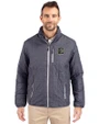 ETSU Buccaneers Cutter & Buck Rainier PrimaLoft® Mens Eco Insulated Full Zip Puffer Jacket Anthracite Melange Front