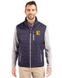 ETSU Buccaneers Cutter & Buck Rainier PrimaLoft® Mens Eco Insulated Full Zip Puffer Vest Dark Navy/Silver Front