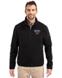 SMU Mustangs Cutter & Buck Cascade Eco Fleece Mens Quarter Zip Jacket Black Front