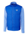 SMU Mustangs Cutter & Buck Stealth Hybrid Quilted Mens Full Zip Windbreaker Jacket Chelan Blue Mannequin