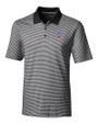 SMU Mustangs Cutter & Buck Forge Tonal Stripe Stretch Mens Big and Tall Polo Black Mannequin