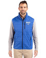 SMU Mustangs Cutter & Buck Rainier PrimaLoft® Mens Big and Tall Eco Insulated Full Zip Puffer Vest Royal Front