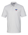 SMU Mustangs Cutter & Buck Pike Double Dot Print Stretch Mens Polo White Mannequin