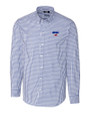 SMU Mustangs Cutter & Buck Easy Care Stretch Gingham Mens Long Sleeve Dress Shirt TBL_MANN_HG 