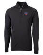 SMU Mustangs Cutter & Buck Adapt Eco Knit Stretch Recycled Mens Big and Tall Quarter Zip Pullover BL_MANN_HG 