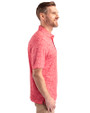 SMU Mustangs Cutter & Buck Pike Constellation Print Stretch Mens Polo Red Side