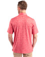 SMU Mustangs Cutter & Buck Pike Constellation Print Stretch Mens Polo Red Back