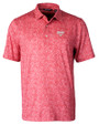 SMU Mustangs Cutter & Buck Pike Constellation Print Stretch Mens Polo Red Mannequin