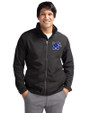 Memphis Tigers Cutter & Buck Charter Eco Knit Recycled Big & Tall Full-Zip Jacket Black Front