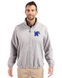 Memphis Tigers Cutter & Buck Charter Eco Recycled Mens Full-Zip Jacket Polished Medium Gray Front