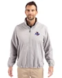 Tulsa Golden Hurricane Cutter & Buck Charter Eco Recycled Mens Full-Zip Jacket Polished Medium Gray Front