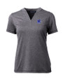 Memphis Tigers Cutter & Buck Forge Eco Heathered Stretch Womens Blade Top Charcoal Heather Mannequin