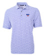 SMU Mustangs Cutter & Buck Virtue Eco Pique Botanical Print Recycled Mens Polo CEN_MANN_HG 