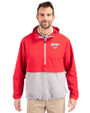 SMU Mustangs Cutter & Buck Charter Eco Recycled Mens Anorak Jacket Red/Polished Front