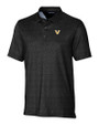 Vanderbilt Commodores Cutter & Buck Pike Micro Floral Print Stretch Mens Polo Black Mannequin