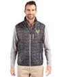 Vanderbilt Commodores Cutter & Buck Rainier PrimaLoft® Mens Eco Insulated Full Zip Printed Puffer Vest Black Front