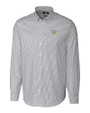 Vanderbilt Commodores Cutter & Buck Stretch Oxford Stripe Mens Long Sleeve Dress Shirt Charcoal Mannequin