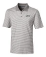 UCF Knights Citronaut Cutter & Buck Forge Tonal Stripe Stretch Mens Big and Tall Polo Polished Medium Gray Mannequin