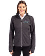 UCF Knights Citronaut Cutter & Buck Mainsail Full Zip Hooded Womens Jacket Charcoal Heather Front